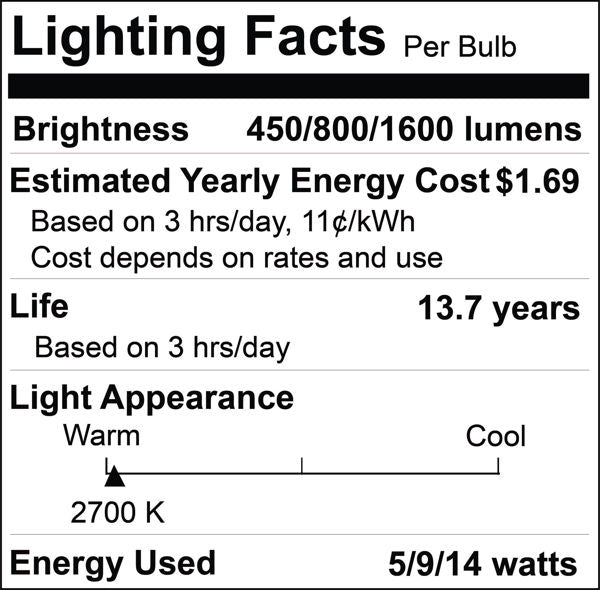 40/60/100W Equiv LED - Standard - Warm White (2-Pack)