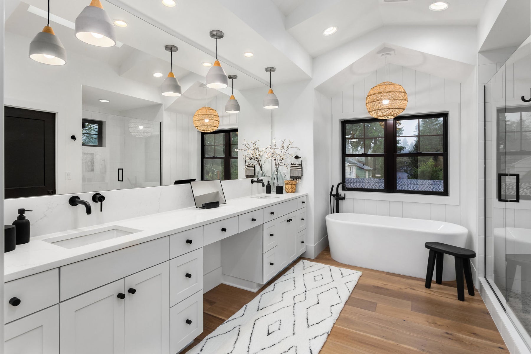 soft white ceiling lights in a kitchen
